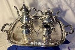 Vintage Gorham Silverplate/ep Duchesse Cafetière/tea Set 6 Pièces Yc 1901-1912