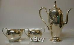 Vintage Gorham Sterling Silver 3 Piece Tea Set B Monogrammed