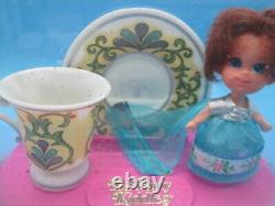 Vintage Liddle Kiddles Lady Silver Tea Party Set Cup Saucer Little Doll Rare Htf