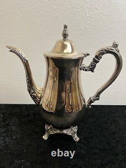 Vintage Plaque D'argent Tea/cafee 5pc Set Wm. A. Rogers Par Les Silversmits D'oneida