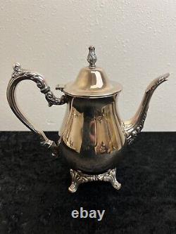 Vintage Plaque D'argent Tea/cafee 5pc Set Wm. A. Rogers Par Les Silversmits D'oneida