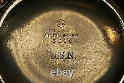 Vintage Reed & Barton U. S. Navy Assiette De Thé En Argent 2 Pots De Sucre Crémeuse