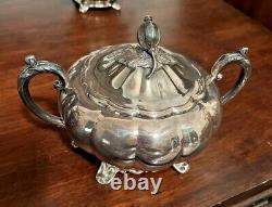 Vintage Silver Plated Tea Set Melon Sheffield Design Reproduction Par Communauté