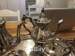 Vintage Silver Tea Set Baroque Par Wallace 294f