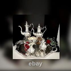 Vintage Winthrop Tea Set Reed And Barton Silver Plated Cafe Service Set 6 Pcs